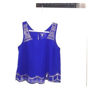 Charlotte Russe deep blue evening tank